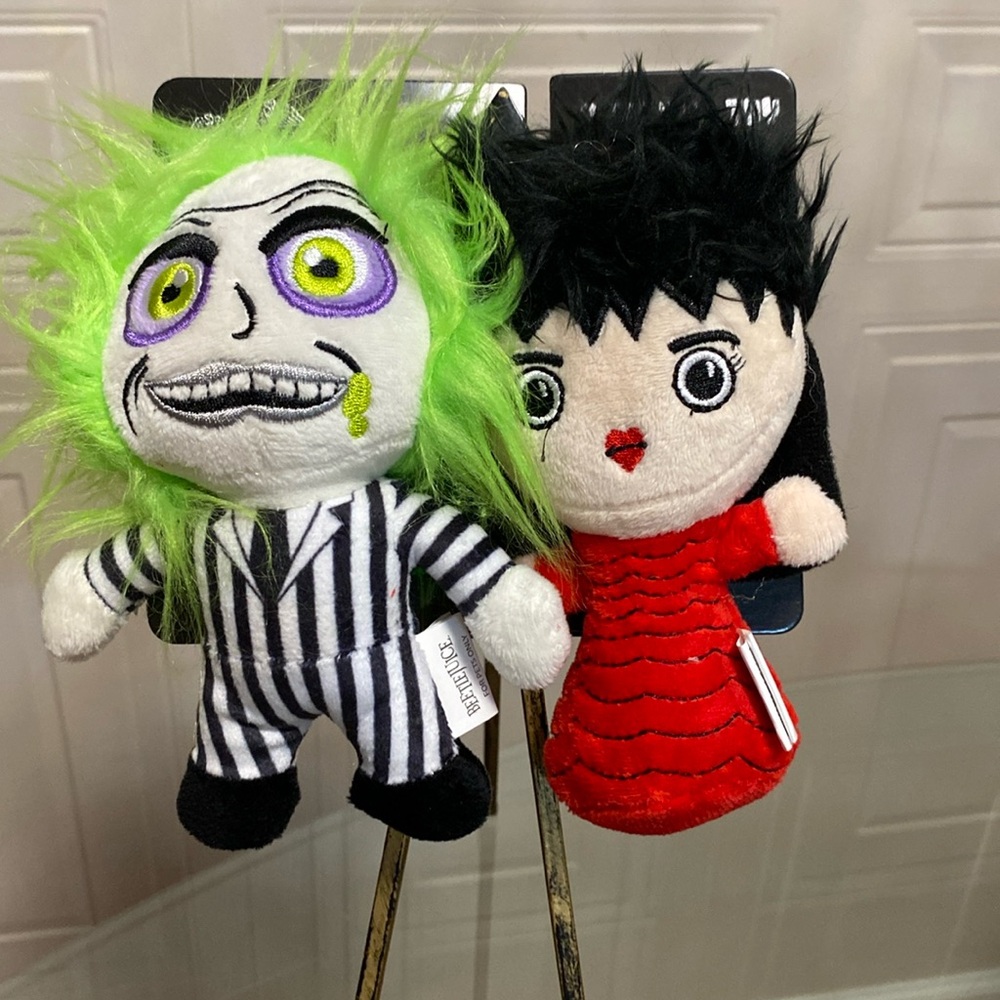 - Brand New Fetch Beetlejuice 7” And Lydia 6” Dog Toy With Squeaker.